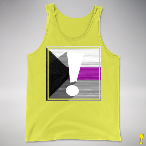 Demisexual Pride Flag Exclamation Point Premium Tank Top - Neon Yellow